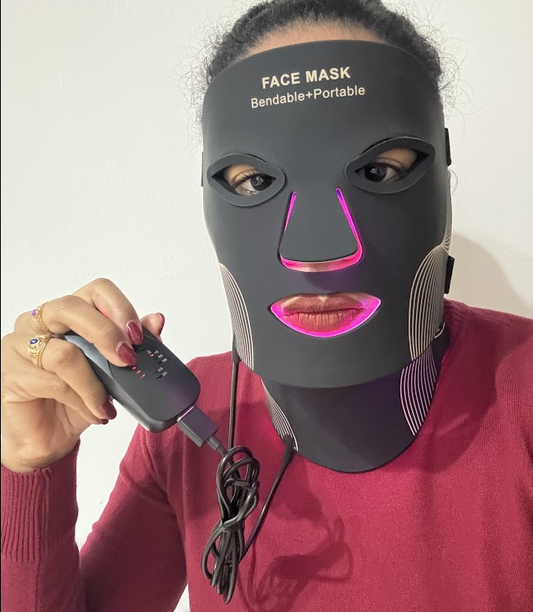 Máscara LED de 7 colores para tratamiento facial - Tu ritual de 10 minutos para piel radiante
